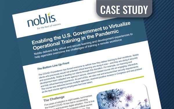 Enabling the U.S. Government to Virtualize  Operational Training in the Pandemic
