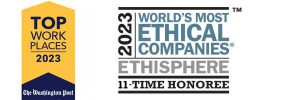 Top Workplaces 2023 The Washington Post and 2023 World's Most Ethical Companies 11-time Honoree