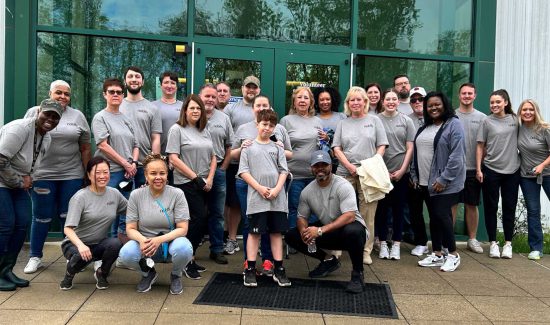 Group of Noblis employees and their families came out to volunteer at the Capital Area Food Bank in Washington, DC.