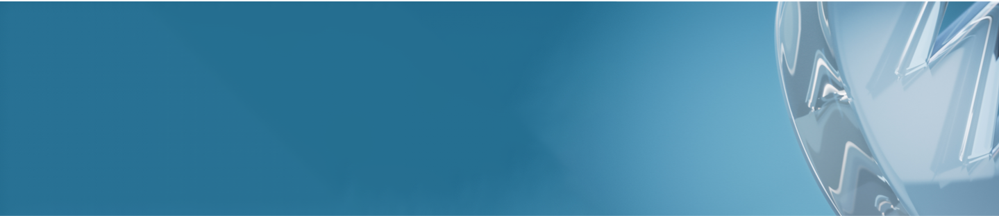 An image of the curve of a glassy spark, the shape of the noblis logo, on a light blue background