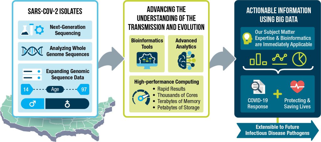 Graphic showing progression of research.