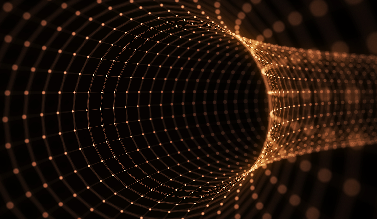 digital graph lines form a 3d tunnel