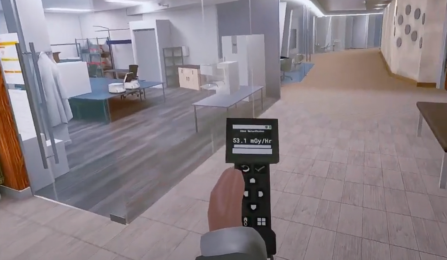 3D rendering of a physical lab environment