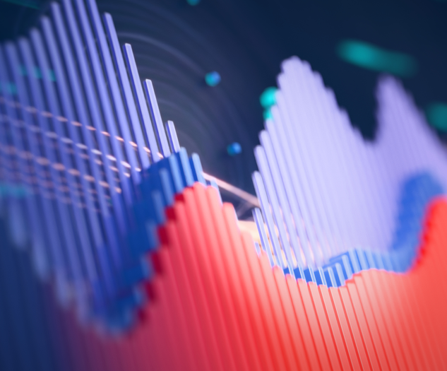 rolling graph lines layered over each other