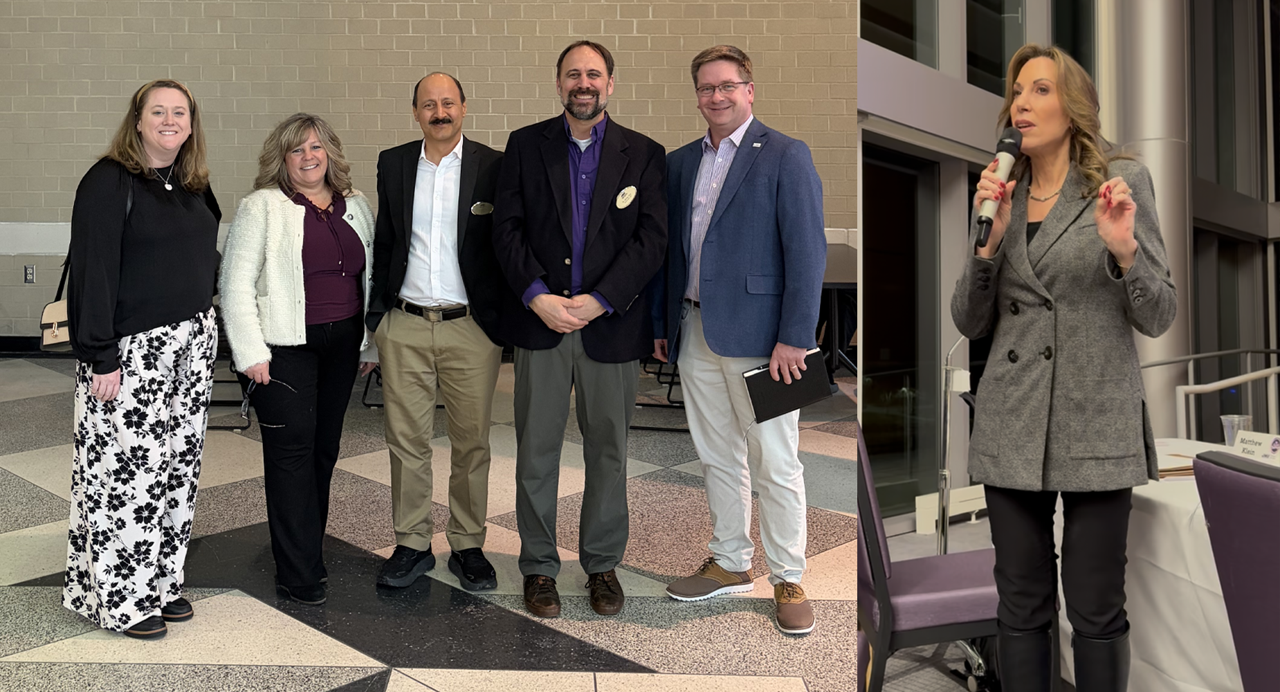 Noblis executive leaders with dean of JMU College of Integrated Sciences & Engineering